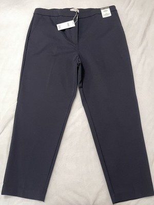 NWT UK Brand Marks & Spencer s Navy Slim Ankle Grazer Pants Size US18W/UK20 # 59