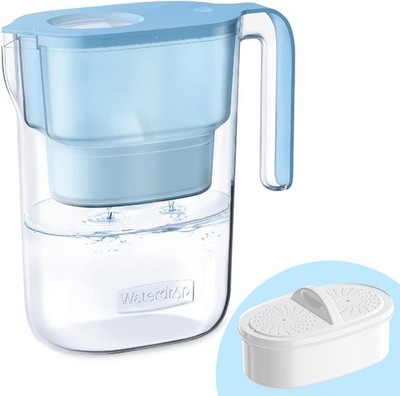 Waterdrop Wasserfilter Kanne 2,5 l 3 Monate Filter Blau