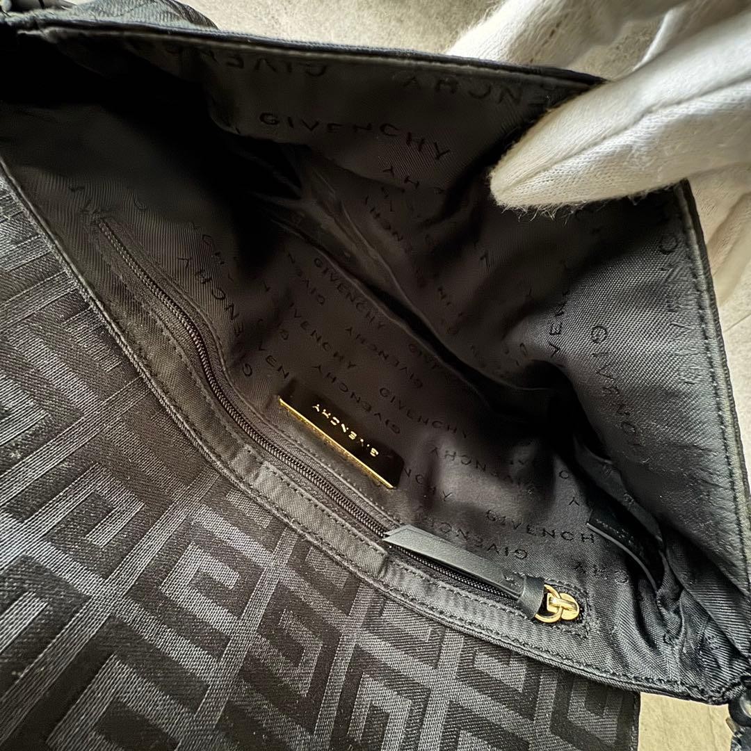 GIVENCHY Logo Pattern Leather Canvas Shoulder Bag… - image 13