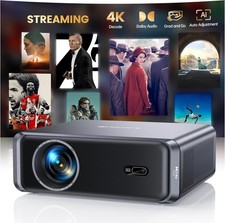  Built-in Official App/4K Support/Compact Smart-Projector with WiFi6 and Blue...