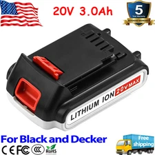 replacement for Black and Decker 20Volt Lithium Battery orCharger LBXR20  Li-Ion