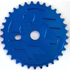 ROS - RIDE OUT SUPPLY LOGO SPROCKET - BIKE CHAINRING - SE BIKES - BLUE