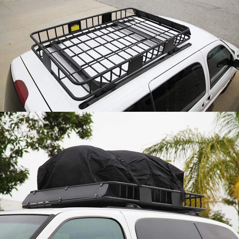 Fit Mitsubishi 61" Roof Rail Rack Basket Cross Bars Top Mount Cargo Carrier - Изображение 2 из 4