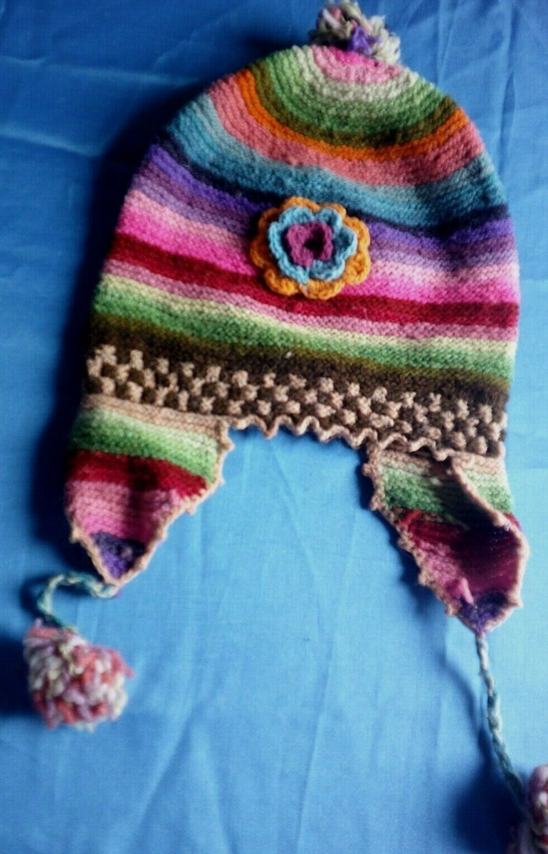Peruvian handmade chullo - hat - hat for women - warm winter 