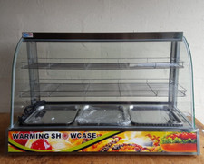 Commercial Stainless Steel Heated Food Display Cabinet Warmer Countertop