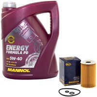 MotoröL Set 5W-40 5 Liter + ÖLfilter SH 4049 P FüR Audi A3 Seat Skoda VW Passat
