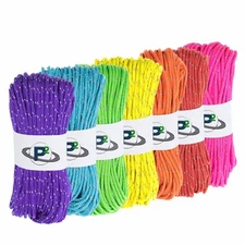 Fluorescent Neon Reflective 95lb 1.8mm Paracord - Tent Line, Guyline, DIY Craft