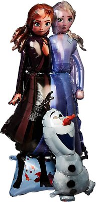 amscan 58'' Anagram Frozen 2 Elsa & Anna Airwalkers Foil Balloon, Multicolor