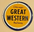 Vintage 1950’s Post Cereal Premium “Chicago Great Western” Railroad Tin Sign
