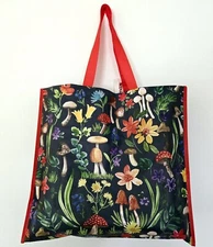 Mushrooms Forest Large Shopping Tote Bag Floral Flowers TJMaxx TJ Maxx New 