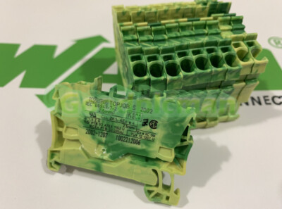 New 100pcs WAGO 2002-1207 2.5MM 2Way GROUND TERMINAL BLOCKS 800V