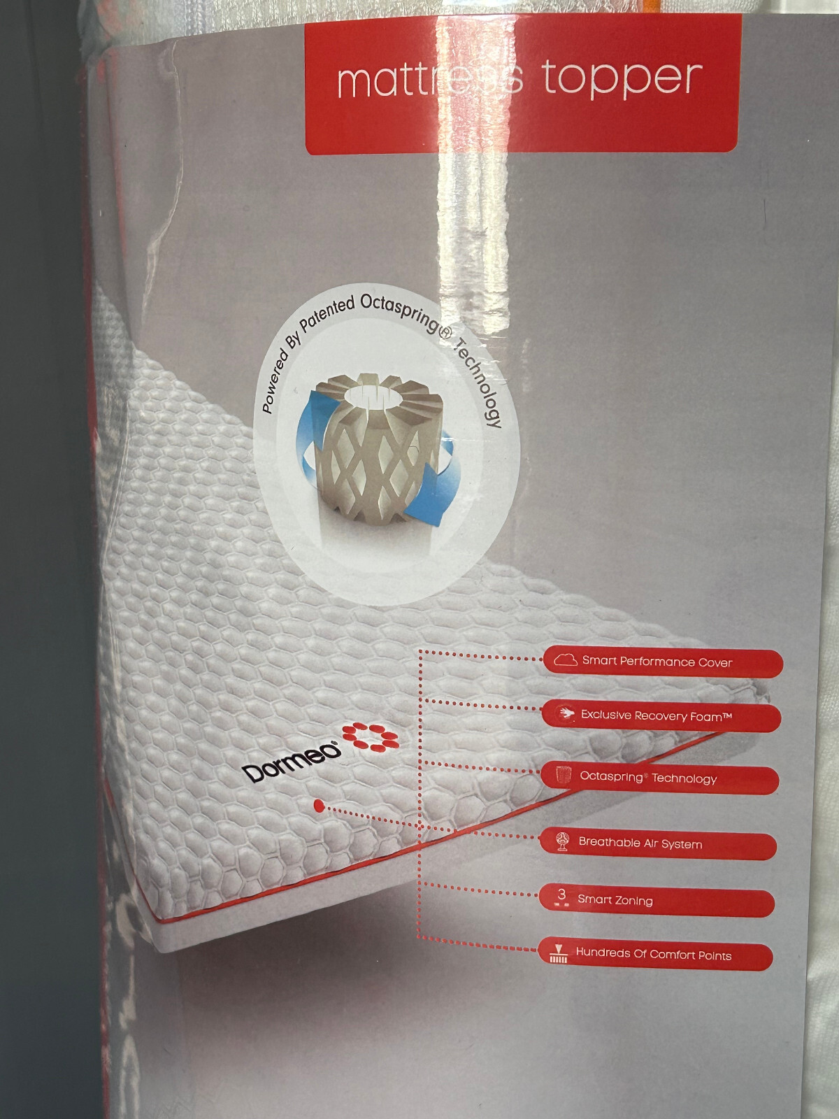 DORMEO QUEEN SIZE THE PREMIUM MATTRESS TOPPER OCTASPRING TECHNOLOGY