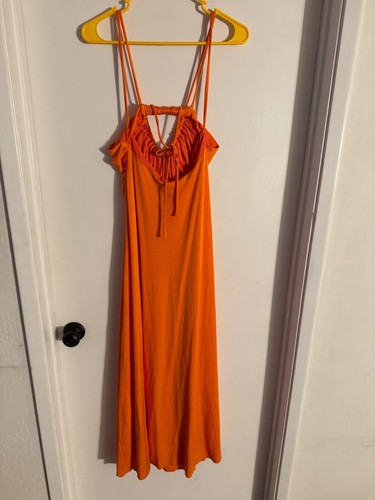 Women"Jonathan Simkhia" orange sleeveless cocktail dress. Size Med. Reg. 495.00 - Picture 2 of 2