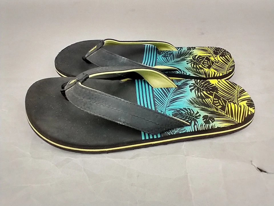 Chanclas Reef Niños Piscina Playa Tanga Sandalias Azul Agua Verde 3 EE. UU. Foto 3 de 4