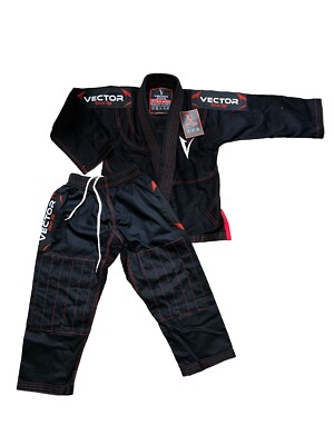 Vector Sports Gear Attila Black Brazilian Jiu Jitsu Gi Top Pants - Main Image