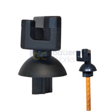 Replacement Oval Post Insulator Electric Fence Spring Steel Topper - Pack of 25