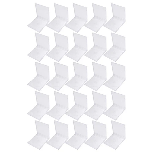  25PCS Clear CD Cases DIY DVD Packages Portable DVD Storage Boxes for Home