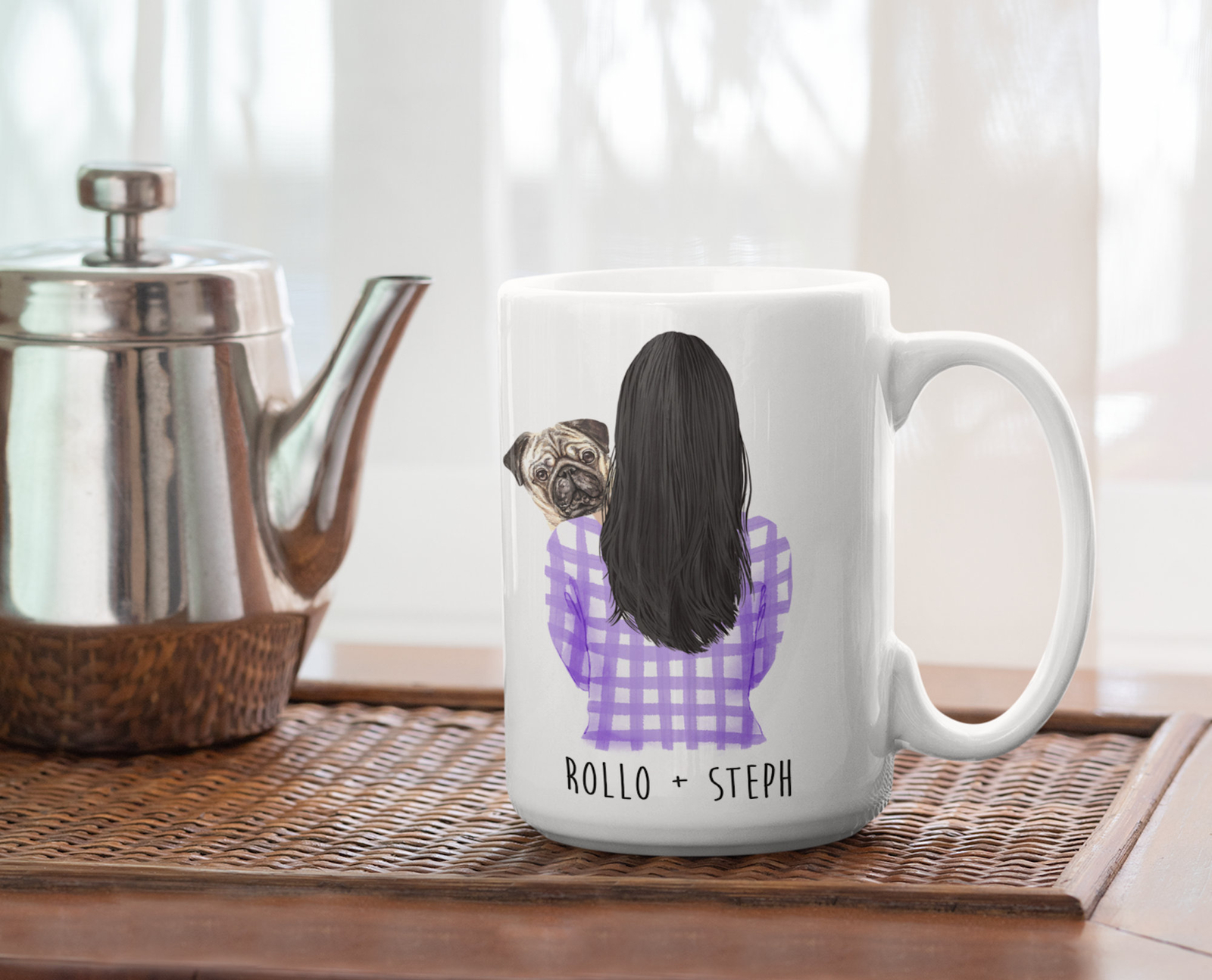 Pug Mug Personalized Pug Mug Pug Gift Pug Mom Gift Personalized Pug Pug Lover