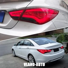 2011-2014 LED Tail Lights Red+Smoked Lens For Hyundai Sonata Rear Lamps Assembly