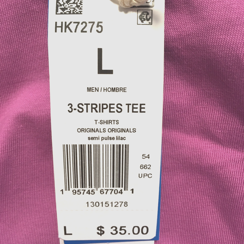 Adidas Originals Men Adicolor 3-Stripes Tee Shirt HK7275 Semi Pulse Lilac Size L - Picture 7 of 11