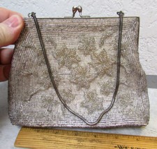 vintage Walborg Taiwan Beaded purse, fun collectible, 7 x 6 inches, nice design