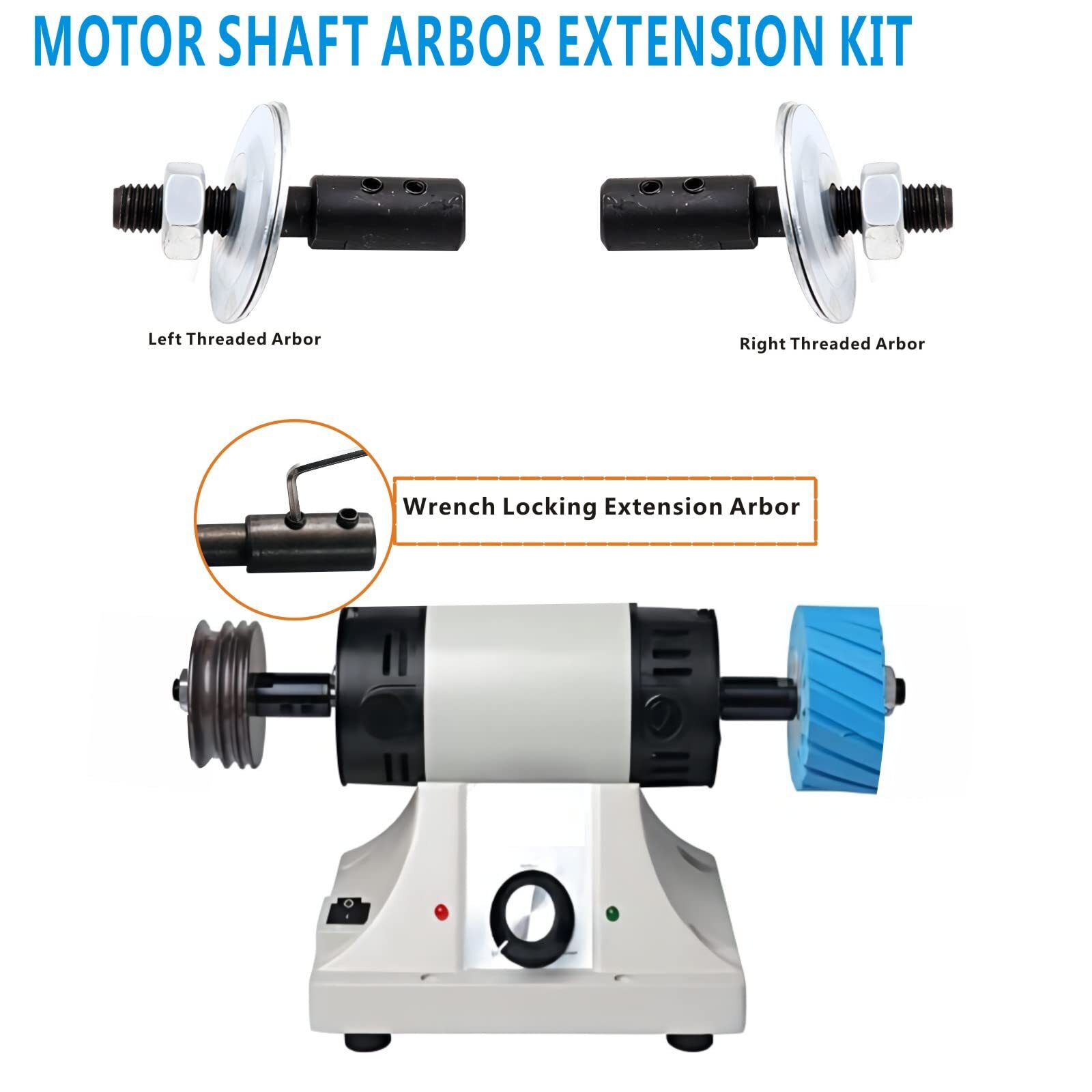 Shaft Arbor Extender 8mm to 10mm Motor Arbor Adapter Bench Grinder