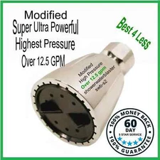 Most Powerful Flow High Pressure Shower Head Water Blasting out 12.5gpm Model s2