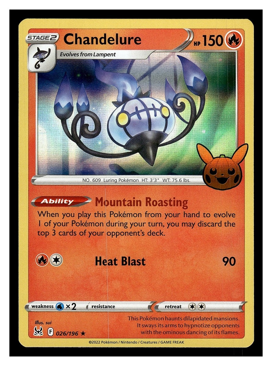 Pokemon Chandelure 026/196 2023 Trick or Trade Halloween Trick