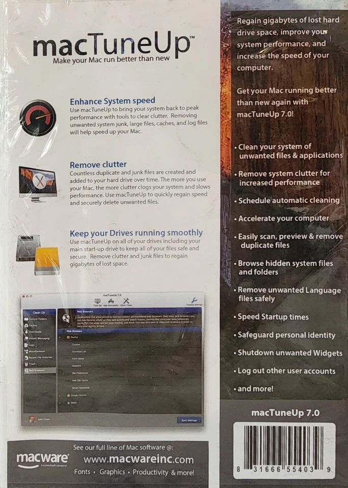 Macware Mac TuneUp 7.0 - Make Your Mac Run Better Than New NIB - Image 2 of 2