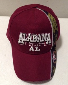 ALABAMA AL Baseball Cap Hat Crimson 