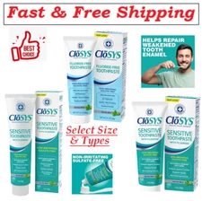 CloSYS Fluoride Toothpaste,Travel Size,Gentle Mint,Whitening,(Select Size &Type)