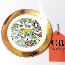 Collector's Edition Plate Virginia Gold Trim Made in USA Home Decor 141