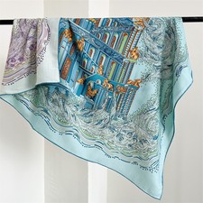 70 Cashmere  30 Silk Wrap Scarf Fashion Print Double Face Print Shawl 53"