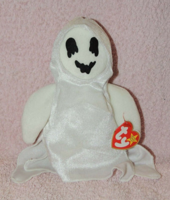 Original Ty Beanie Baby SHEETS Geist mit Tag Vitrinenstück Halloween