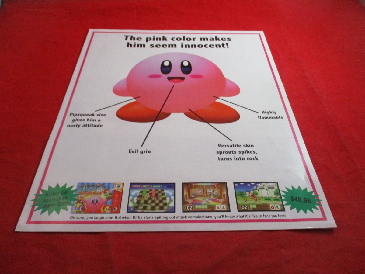 Kirby 64 The Crystal Shards Nintendo 64 N64 Wal-Mart Large Store