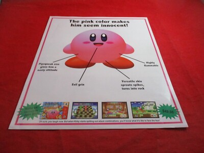 Kirby 64 The Crystal Shards Nintendo 64 N64 Wal-Mart Large Store Promo Flyer