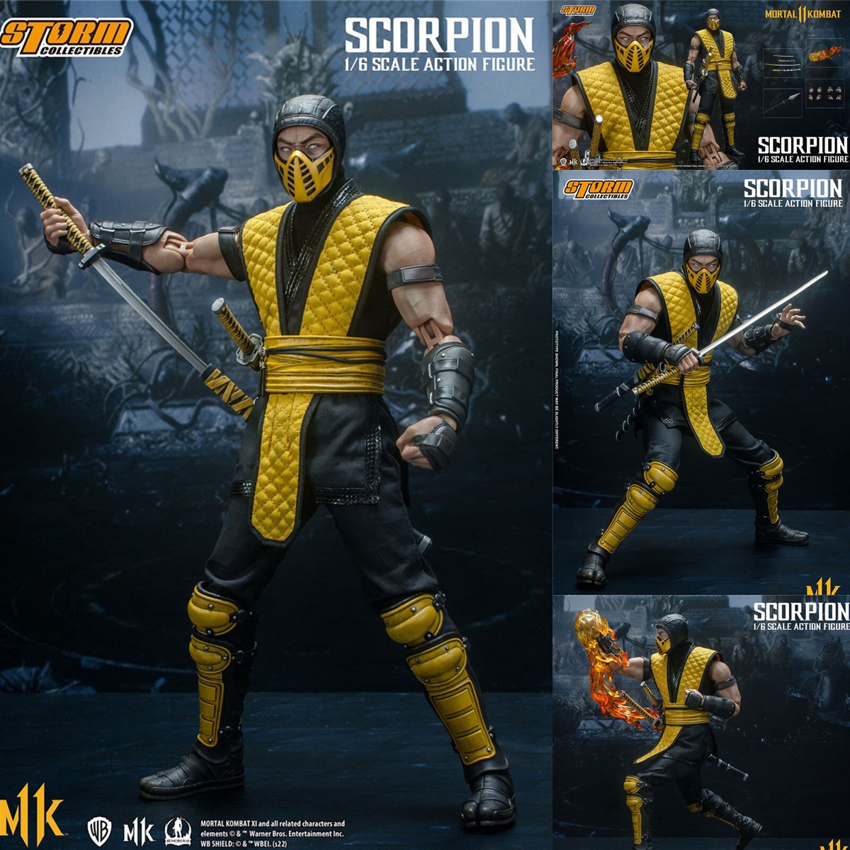 NEW Storm Toys DCMK09 Scorpion Mortal Kombat Hanzo Hasash Male