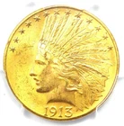 1913 Indian Gold Eagle $10 Coin - Certified PCGS MS64+ Plus Grade - $4,750 Value