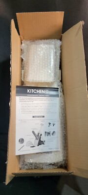 Kitchen HQ XL Vertical Mandoline Chopper - White Safety Cover, Adjustable Slice
