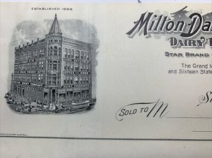 Milton Dairy Saint Paul, Minnesota Bill Had 1902 Street Scene Vignette Horse Wag