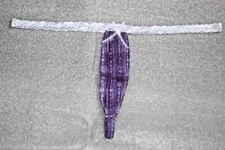 Women Sexy Exotic Lingerie Tear Drop, G-String. Thong Purple color.