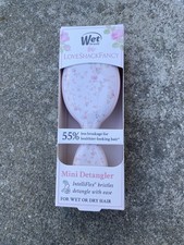Wet Brush LoveShackFancy Mini Detangler Hair Brush English Ivy Pink IN HAND