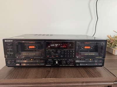 Sony TC-WR11ES Dual Stereo Cassette Deck Player Untested Powers On READ