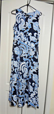 Talbots Blue Floral A-Line Maxi Dress - Size Petite Large - New