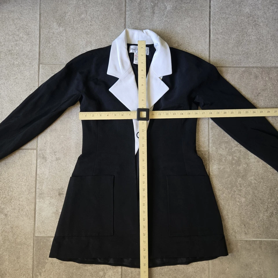 Vestido Blazer Feminino Vintage Karl Lagerfeld Tamanho 36 Fabricado na França Década de 1980 - Imagem 4 de 4