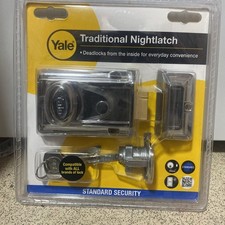 Yale Traditional Night Latch Door Lock 60mm Deadlock With 2 Keys