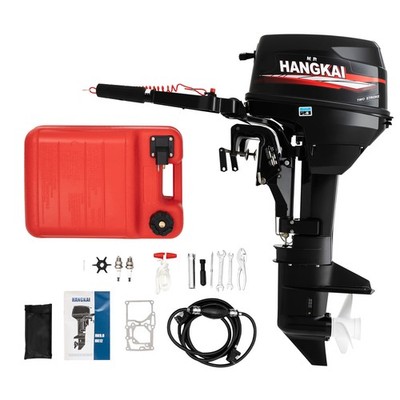 HANGKAI 12HP 2 Stroke Outboard Motor Boat Engine Water Cooling CDI Short Shaft
