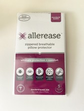 NWT Allerease Zippered Breathable Pillow Protector Standard or Queen Size
