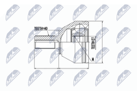 NEU - NTY NPZ-VV-018 Gelenksatz, Antriebswelle FüR Ford Volvo