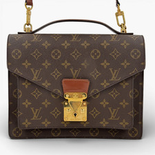 Auth LOUIS VUITTON Monogram Monceau 28 2Way M51185 Handbag KB949